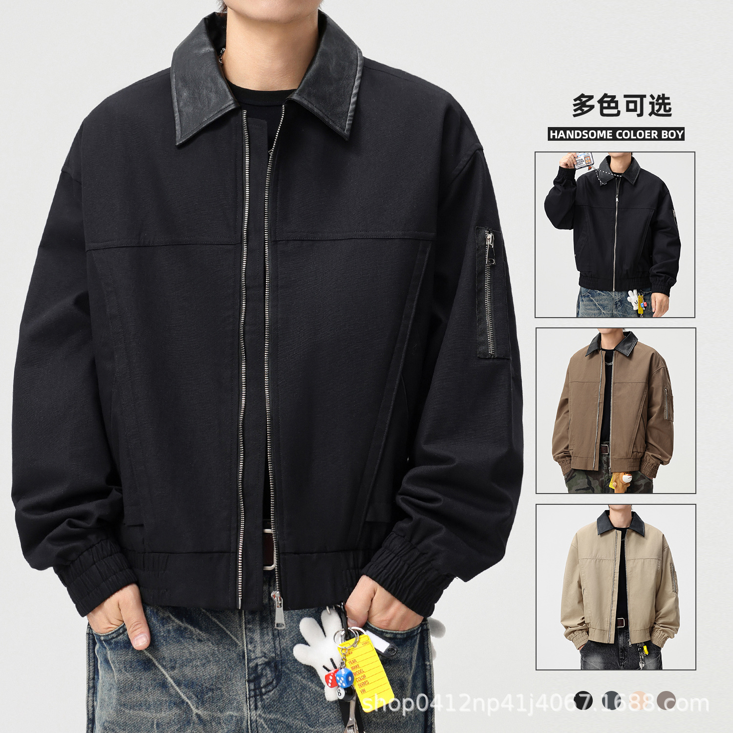 Plus-Size Lapel Jacket for Men, Summer Thin Style, Oversized Loose Fit, Casual Versatile Slimming American-Style Coat, Men's Workwear