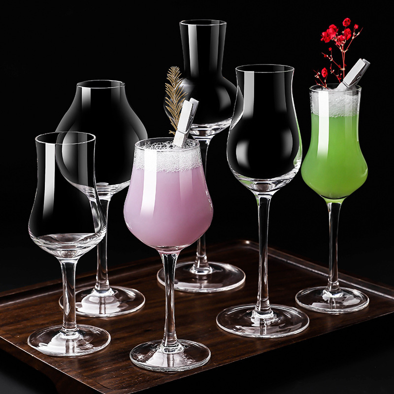 Taza de olor de vidrio internacional Taza de degustación de whisky Taza de prueba Taza de tulipán Taza de vino dulce Taza de bebida pura profesional ISO