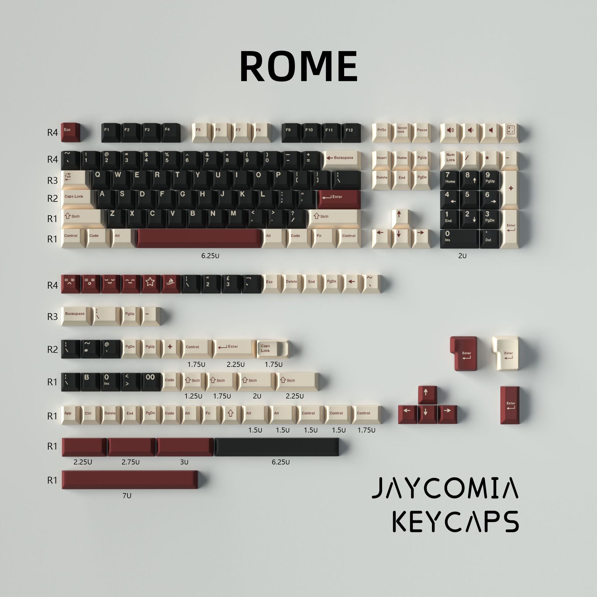 GMKキーキャップPBT二色2色射出成形工場大セット欧規キーキャップ7u分割式スペース