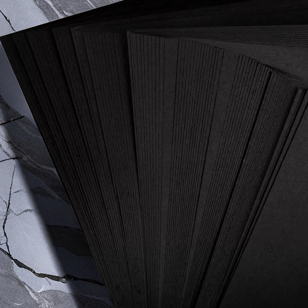 Cartón negro A4A3 cartón álbum de cartón duro cubierta de papel pintura arte pintura papel hecho a mano cartón negro