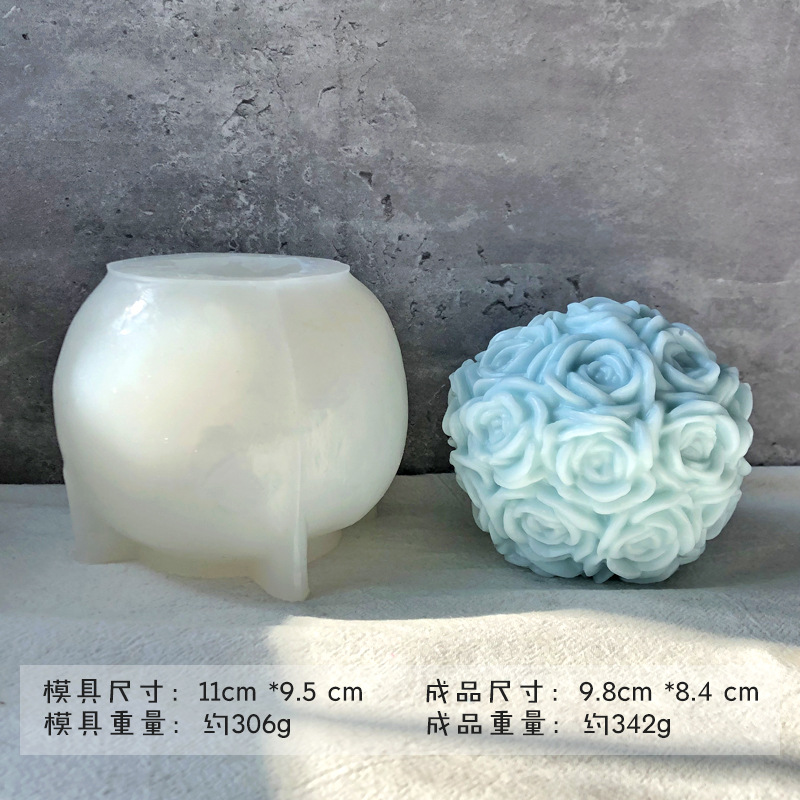 Jiahuimei gran Rose aromaterapia vela molde de silicona DIY jabón artesanal decoración del coche jabón herramienta abrasiva