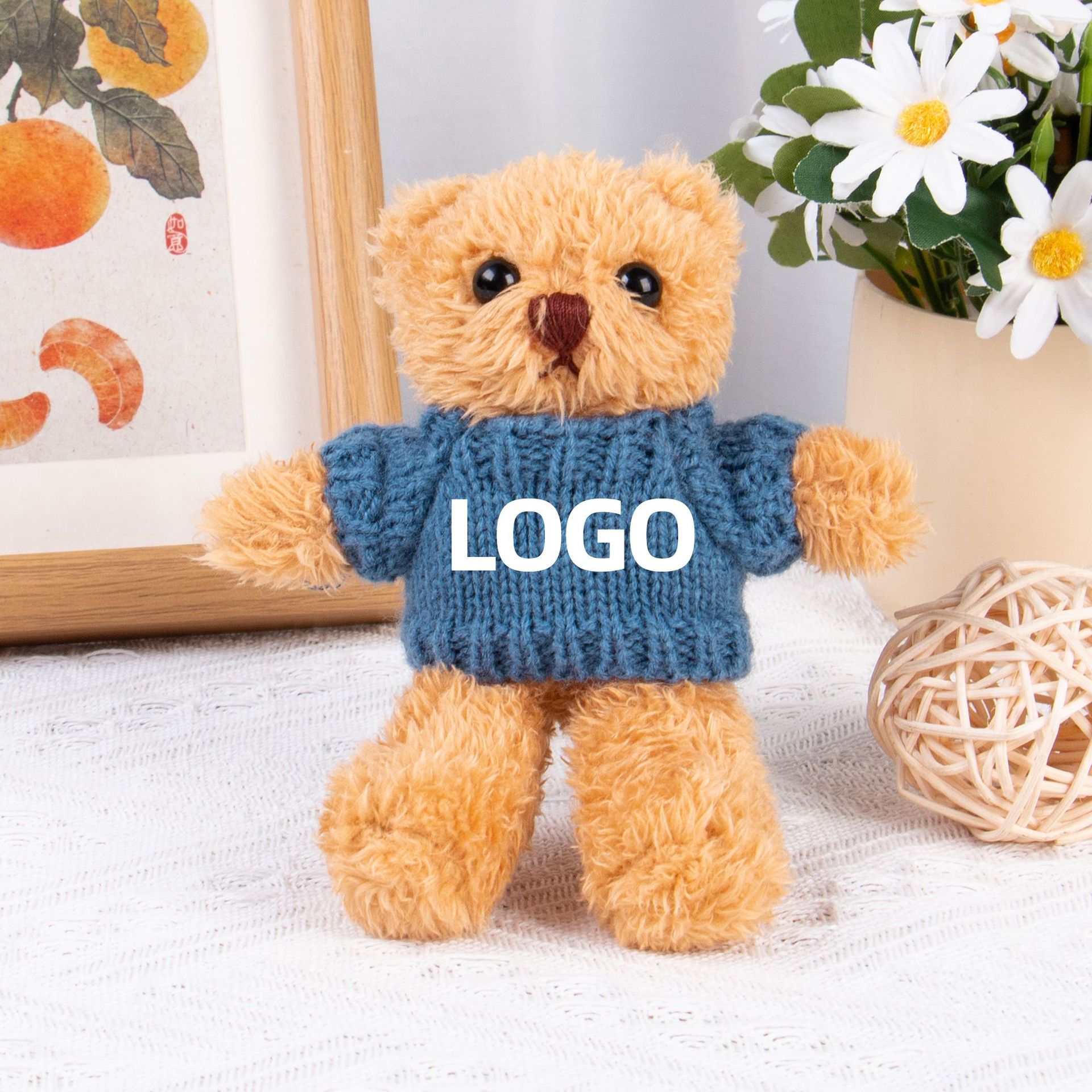 Teddy Bear Keychain Colgante Bolsa accesorios de ropa impresa LOGO vestido Teddy Teddy Doll juguetes de peluche
