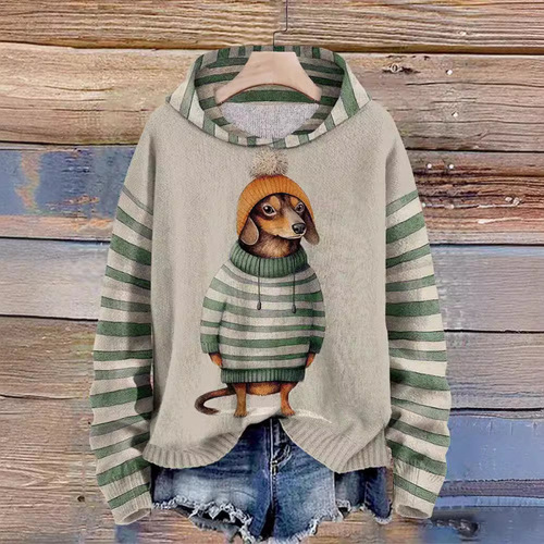 25 European and American Women's 3D Digital Fashion Series Print Hooded Sweatshirt Hot Selling Original