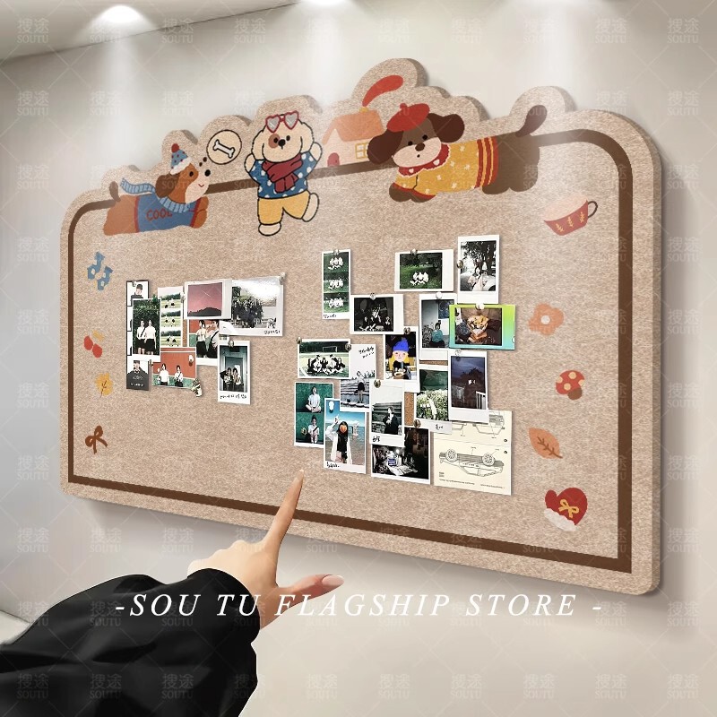 Felt Board Wall Stickers Photo Wall Display Wall Background Board Cork Board Creative Decorative Photo Frame Photo Display Wall Entrance Felt Board Wall Stickers Photo Wall Display Wall Background Board Cork Board Creative Decorative Photo Frame Photo Display Wall Entrance