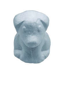 Foam Dog Polystone Foam Pug Shape Decoration Props Ornament White Blank
