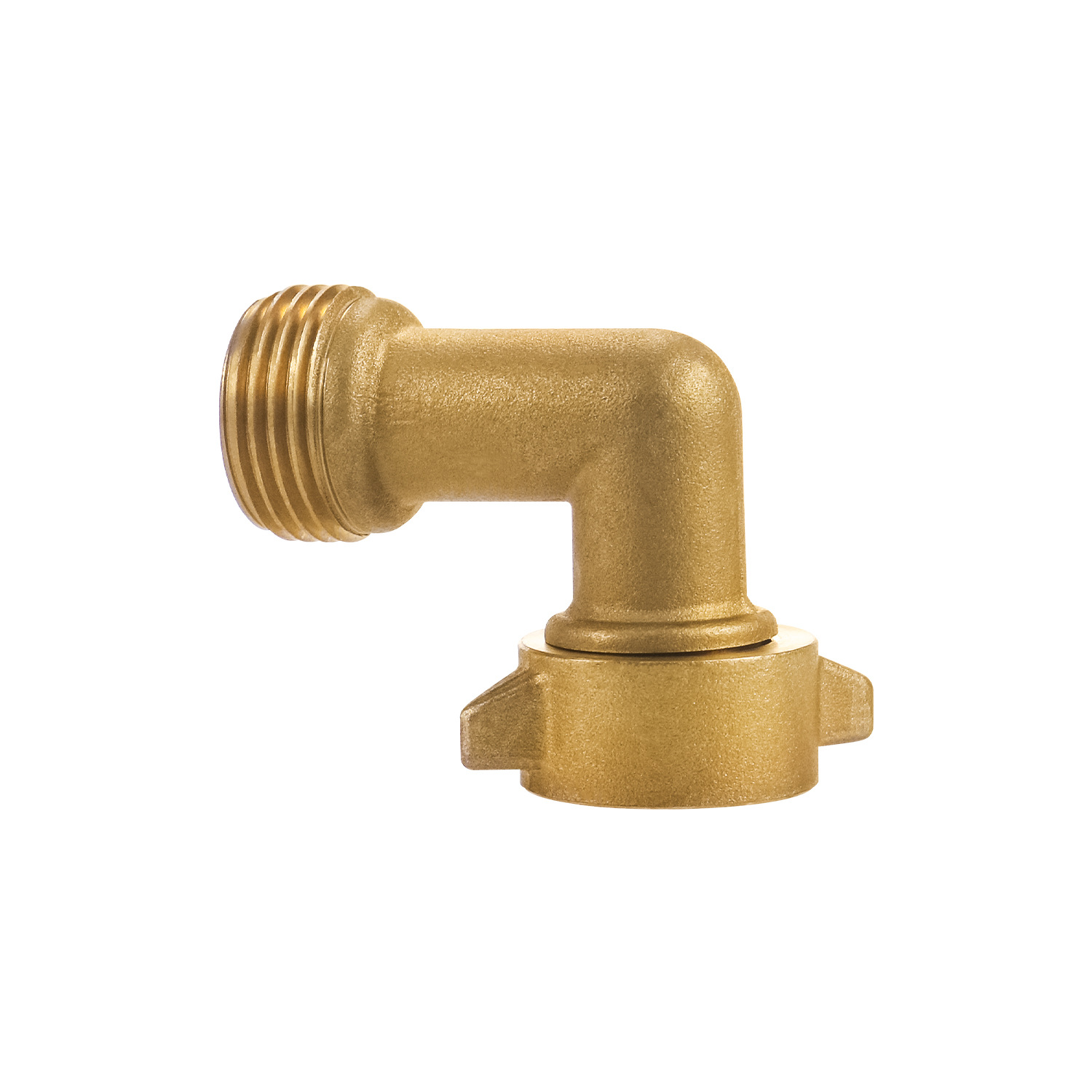 Manguera de jardín de unión de ángulo de cobre Adaptador de manguera de válvula de bola de ángulo de 90 grados