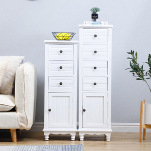 Narrow Gap Storage Cabinet Bedroom Simple Bedside Cabinet 25/30cm Ultra-Narrow Solid Wood Chest of Drawers Mini Side Cabinet Light Luxury
