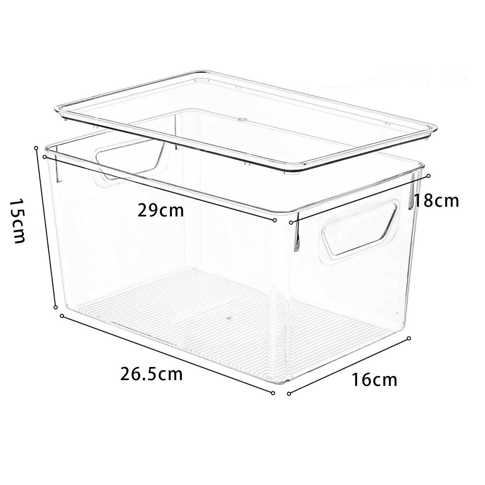 뚜껑이 있는 대형 정사각형 [29*18*15]