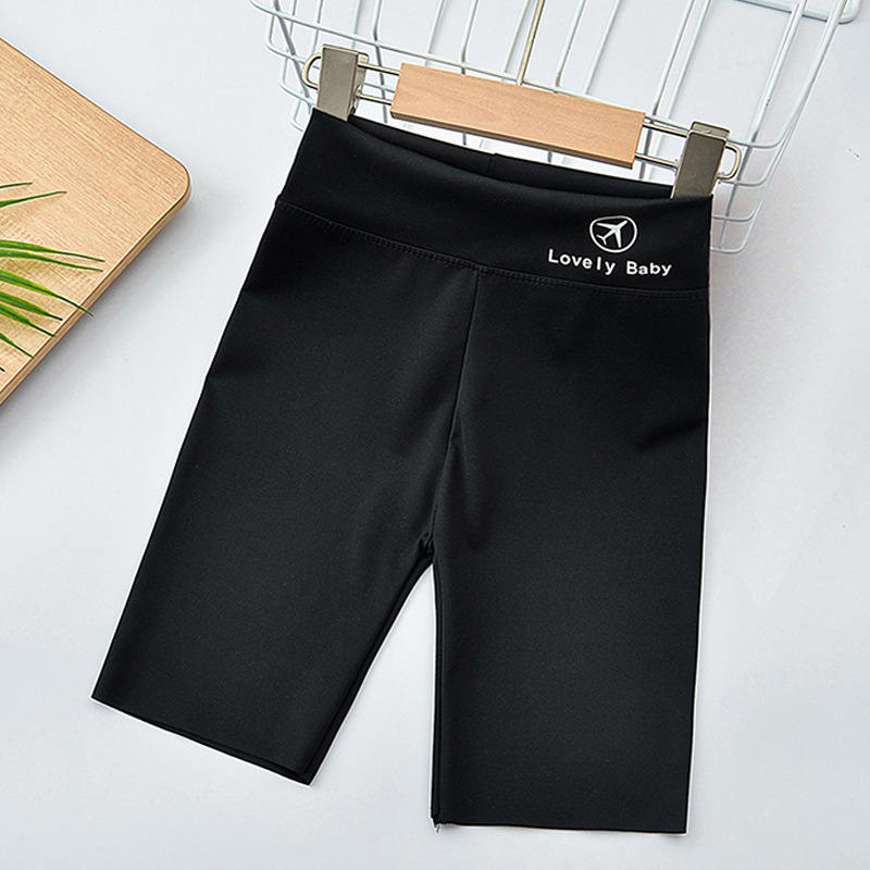 Pantalones de tiburón de cinco puntos para niñas pantalones de yoga de desgaste exterior de cintura alta delgada de verano para niños medianos y grandes leggings Barbie para niños pantalones cortos