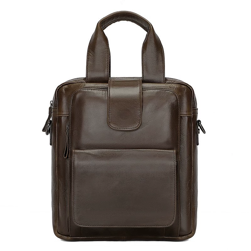 Laptop, leather one-shoulder bag, business version, genuine leather