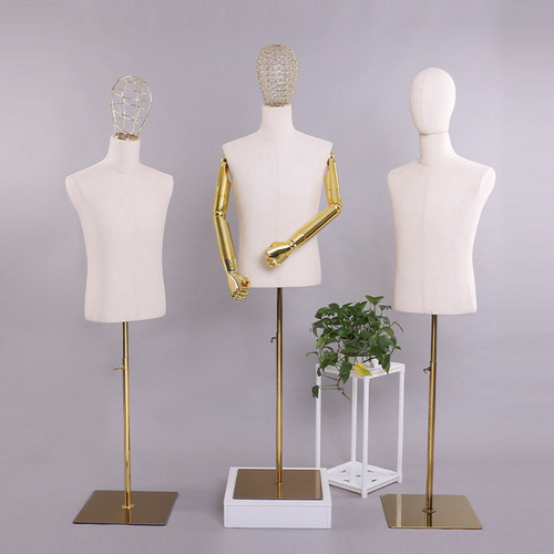 Mannequin half-body stand, props for high-end clothing store, suit and evening gown display window, dummy human stand, showcase rack