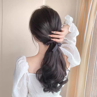 Short Curly Ponytail Wig with Invisible Natural Braid, Pear-Shaped Short Ponytail with High Double Ponytail