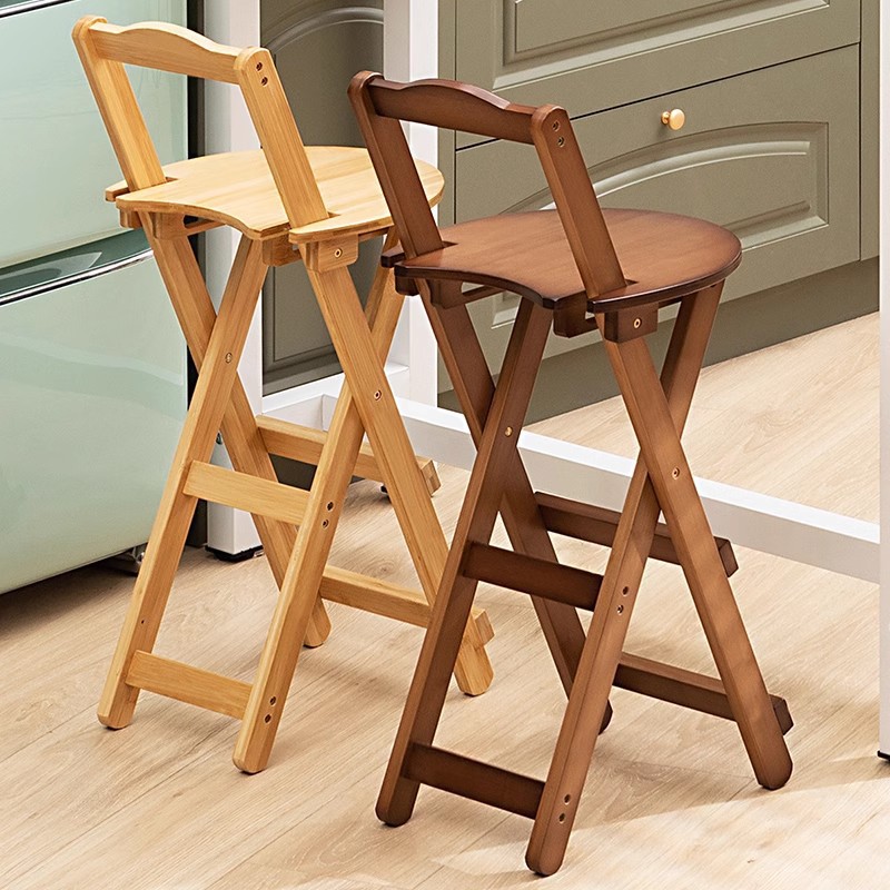 K8 Backrest Bar Chair Foldableable Living Room High Stool Accessible Luxury Bar Chair Modern Simple Home Restaurant Bar
