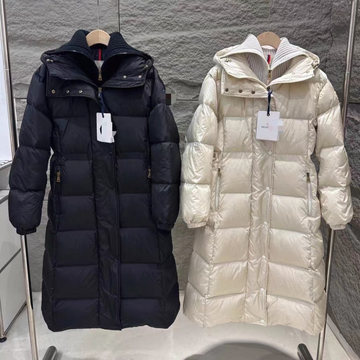 Cross-border premium Montage down jacket, the ultimate luxury edition, new "Runaway Princess" long down jacket, white duck down