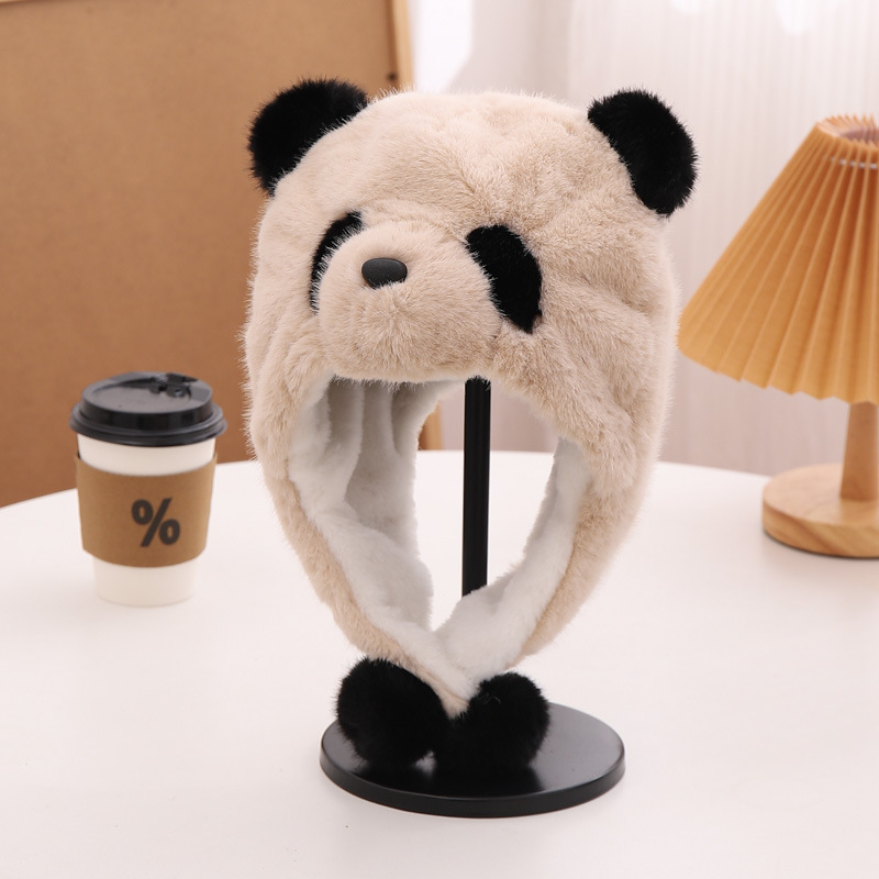Niños otoño invierno sombrero sombrero de peluche sombrero protector de orejas caliente para niños y niñas sombrero de punto bebé colgar orejas 2025 nuevo