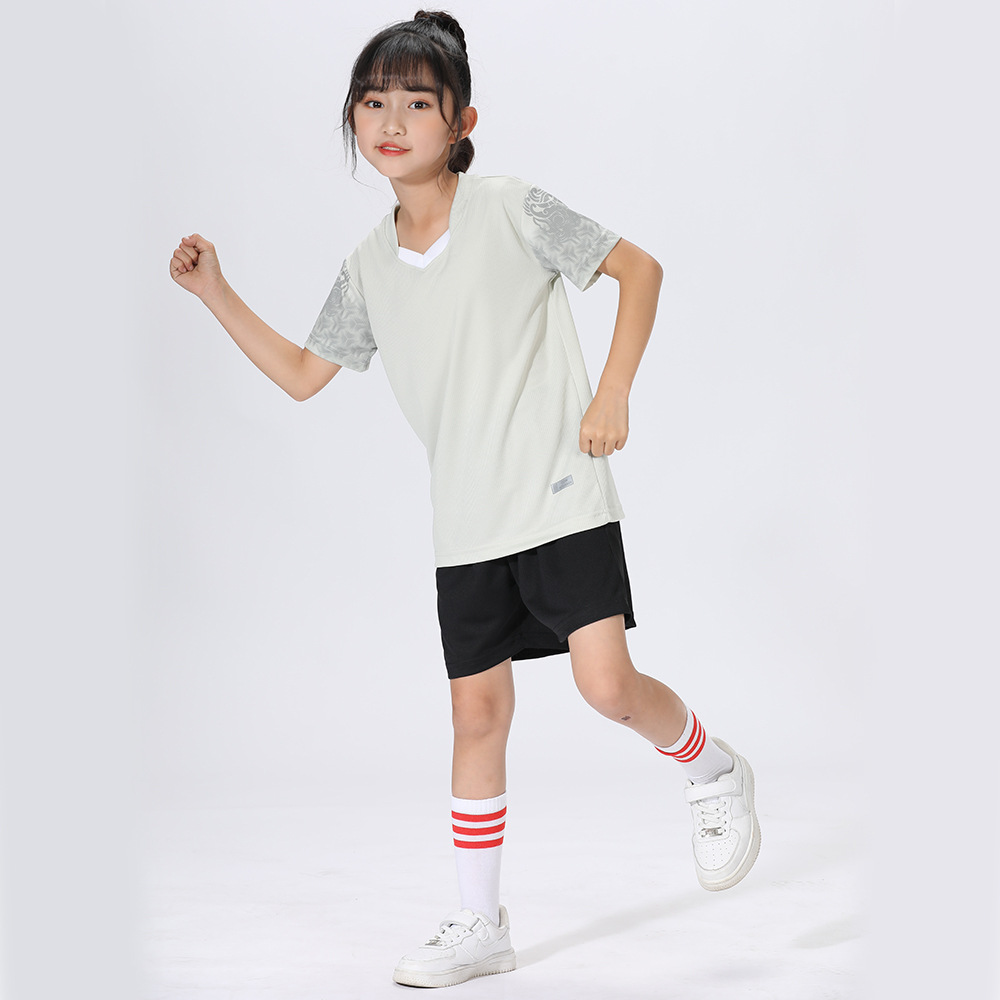 Vêtements de sport d'été à séchage rapide pour enfants, combinaison d'entraînement, ensemble pantalon de football et de basket-ball à manches courtes, été_voghion.com