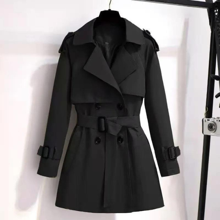 Women's Clothing autumn and winter new small Korean style medium and long high end female coat chic British style_voghion.com