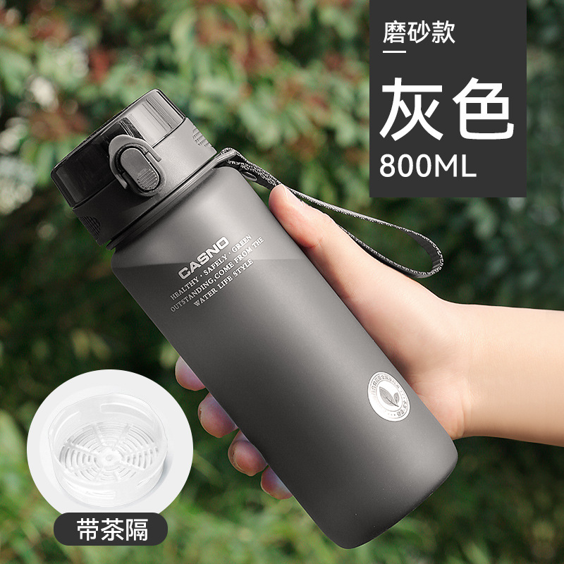 Taza de agua deportiva para estudiantes masculinos y femeninos botella de agua de verano portátil de gran capacidad espacio resistente a la caída Copa fitness taza de té de plástico