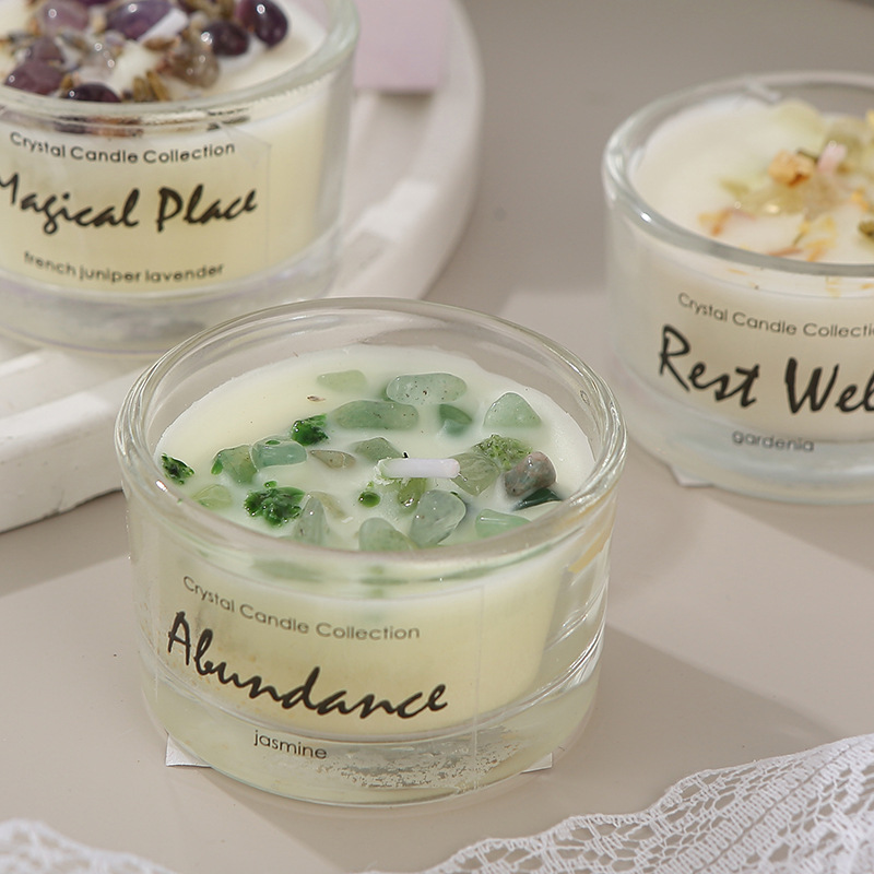 Duftkerze Im Glas Mit Kristallen Und Ätherischen Ölen Geschenk_voghion.com