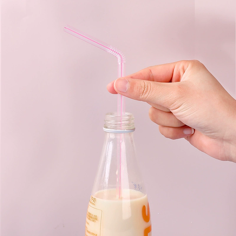 Япония Гибкая соломинка Отдельная упаковка Одноразовая Гибкая соломинка для напитков Чай с молоком Пластиковая соломинка для беременных женщин и детей
