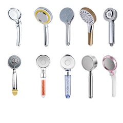 Supercharged shower head wholesale household shower hose handheld bathroom shower head bathroom bath accessories complete set