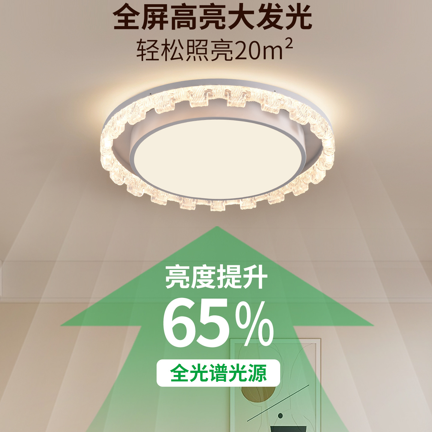 Luz de techo de la sala de estar 2026 nueva moderna dormitorio principal lámpara de estudio doméstica alta sensación de habitación Zhongshan luminaria 357L