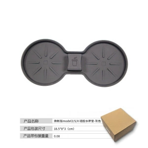 Car cup holder/beverage holder of Model Y Rear Seat - 3yyl-water-coaster-silicone-grey-23-25-style-no-specifications