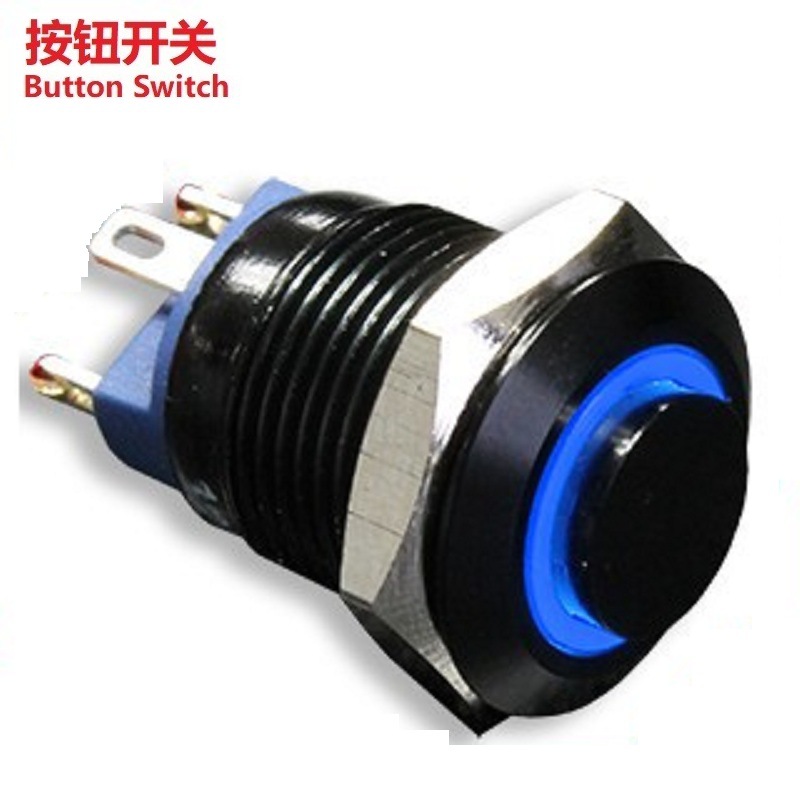 按钮开关金属型带灯/LED金属按钮开关/按钮开关不锈钢材质
