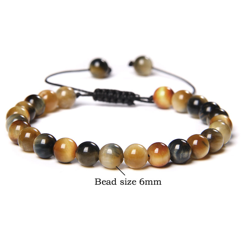 1 Piece Fashion Gradient Color Tiger Eye Beaded Bracelets display picture 11