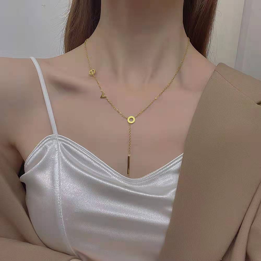 1 Piece Simple Style Geometric Titanium Steel Plating Necklace_colorza_4