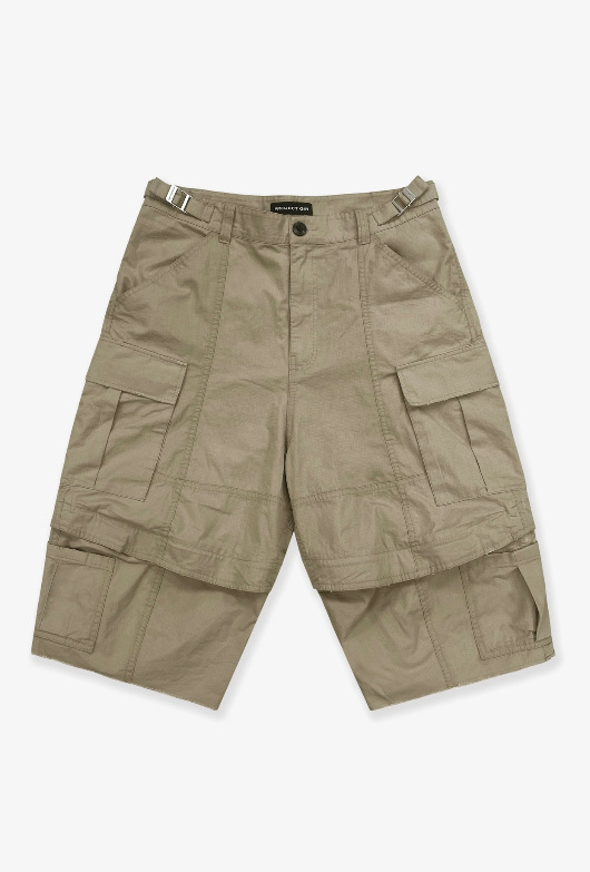 Men's Camouflage Cargo Shorts Loose Fit Deconstructed Streetwear_voghion.com