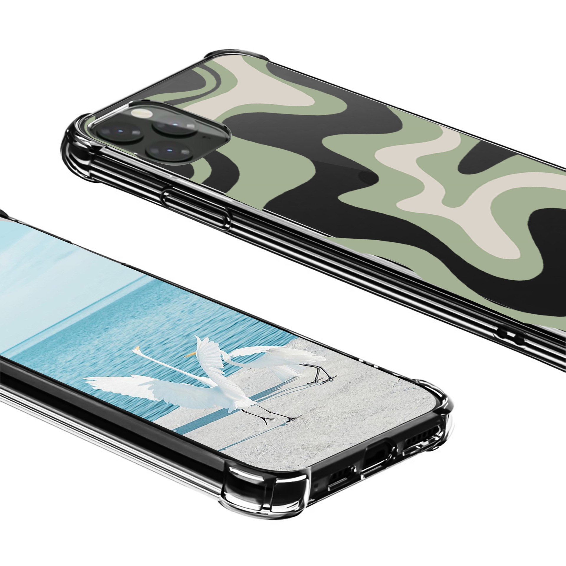 50g Weight iPhone Applicable Brands Phone Cases Classification Pc, tpu Material Waves Pattern Simple Style Style Pc Tpu Waves Simple Style Phone Cases Phone Accessories 19