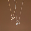 Summer cute necklace, chain for key bag , silver 925 sample, Korean style