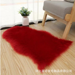 フェイクウールカーペット リビングルーム 白 ロングファー 子供用マット ベッドサイドマット 寝室 ファーマット ホームフロアマット バルコニー