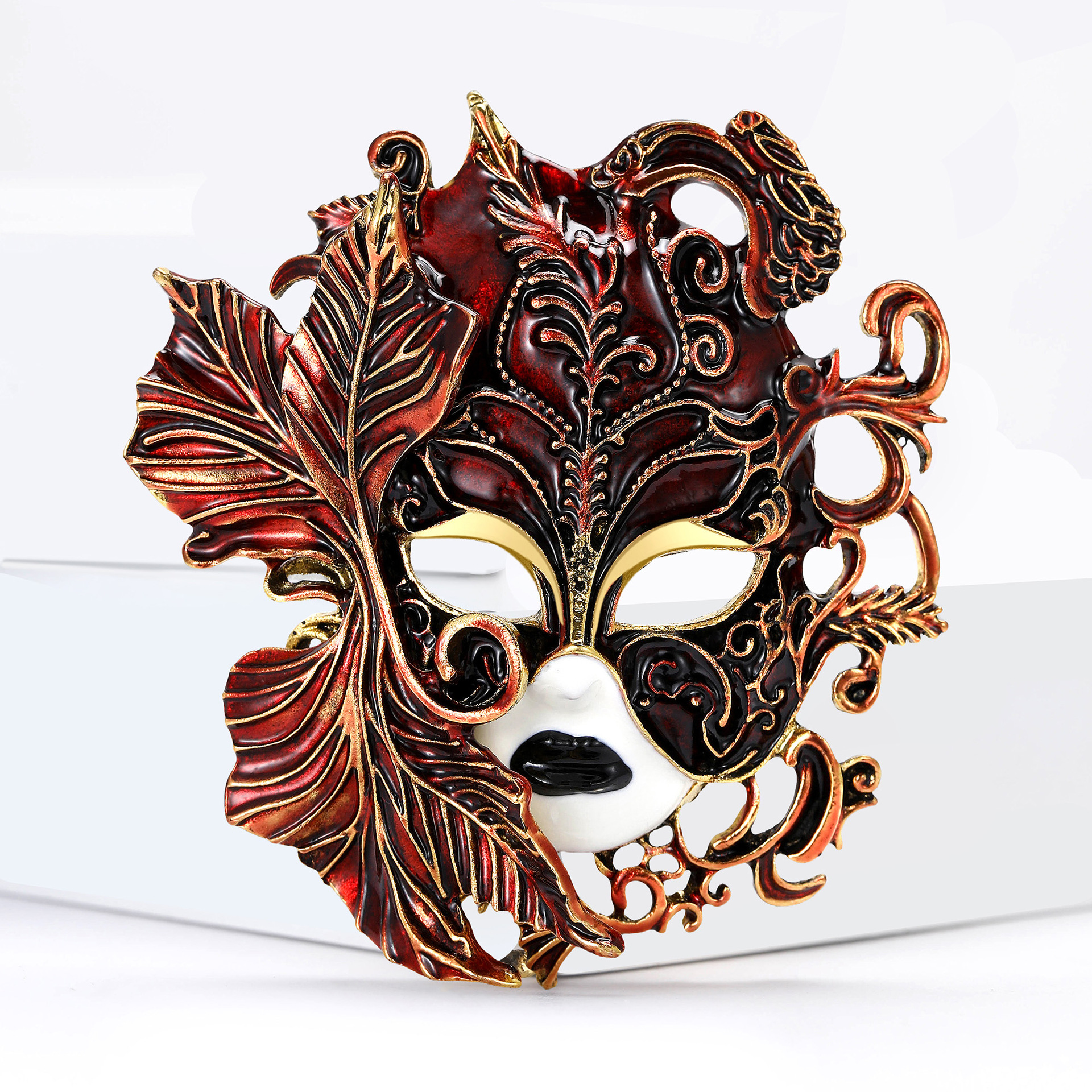 New Hot-Selling Fashion Creative Heavy-Duty Enamel Oil-Drip Carnival Mask Brooch Alloy Personality: Br4619