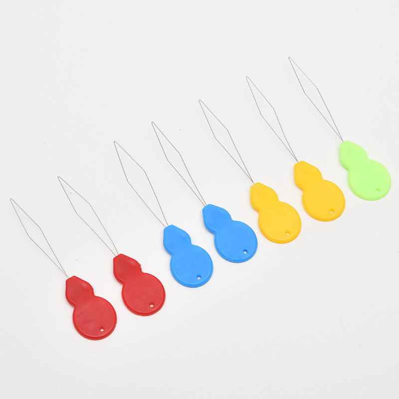 プラスチックひょうたん針通し機卸売カラフルなプラスチックテールスレッダー-リードインサート-ミシンDIYクロスステッチ|undefined