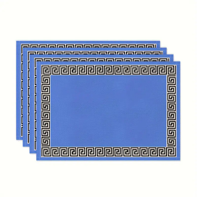 Transfronterizos lino almohadilla de mesa Aliexpress TEMU Amazon almohadilla de mesa cuadrada búfalo rojo almohadilla de Navidad Día de la Independencia