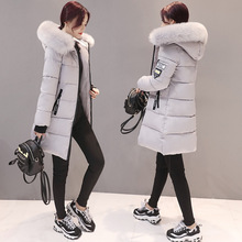 棉衣女2022冬裝新款韓版時尚中長款棉服女大碼修身連帽外套女棉襖