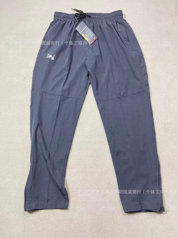 跨境直供美式冰丝速干运动长裤直筒型双拉链反光夜跑透气休闲长裤|undefined