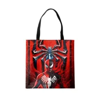 Marvel Spider-Man Большая вместительная сумка из ткани Оксфорд для обучения Холщовая сумка для обучения для маленьких мальчиков Школьная сумка через границу