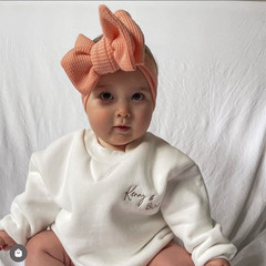 欧米の外国貿易の子供の頭飾りの二重の大きい蝶結びの赤ちゃんのヘアバンドの弾力性のメリヤスのワッフルの広い縁のヘッドバンド