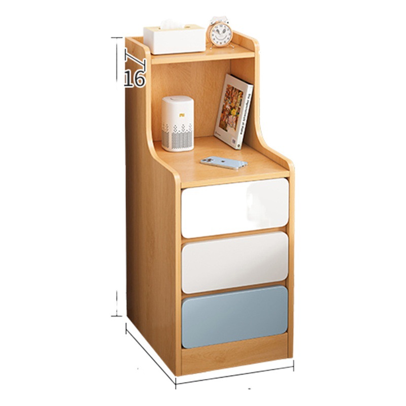 Mesita de noche simple moderno pequeño armario ultra estrecho simple mesita de noche mini armario de almacenamiento rack de almacenamiento para sala de alquiler