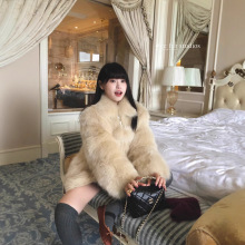 绒绒雪球 宅女同款环保皮草毛毛外套女仿狐狸毛名媛冬季新款