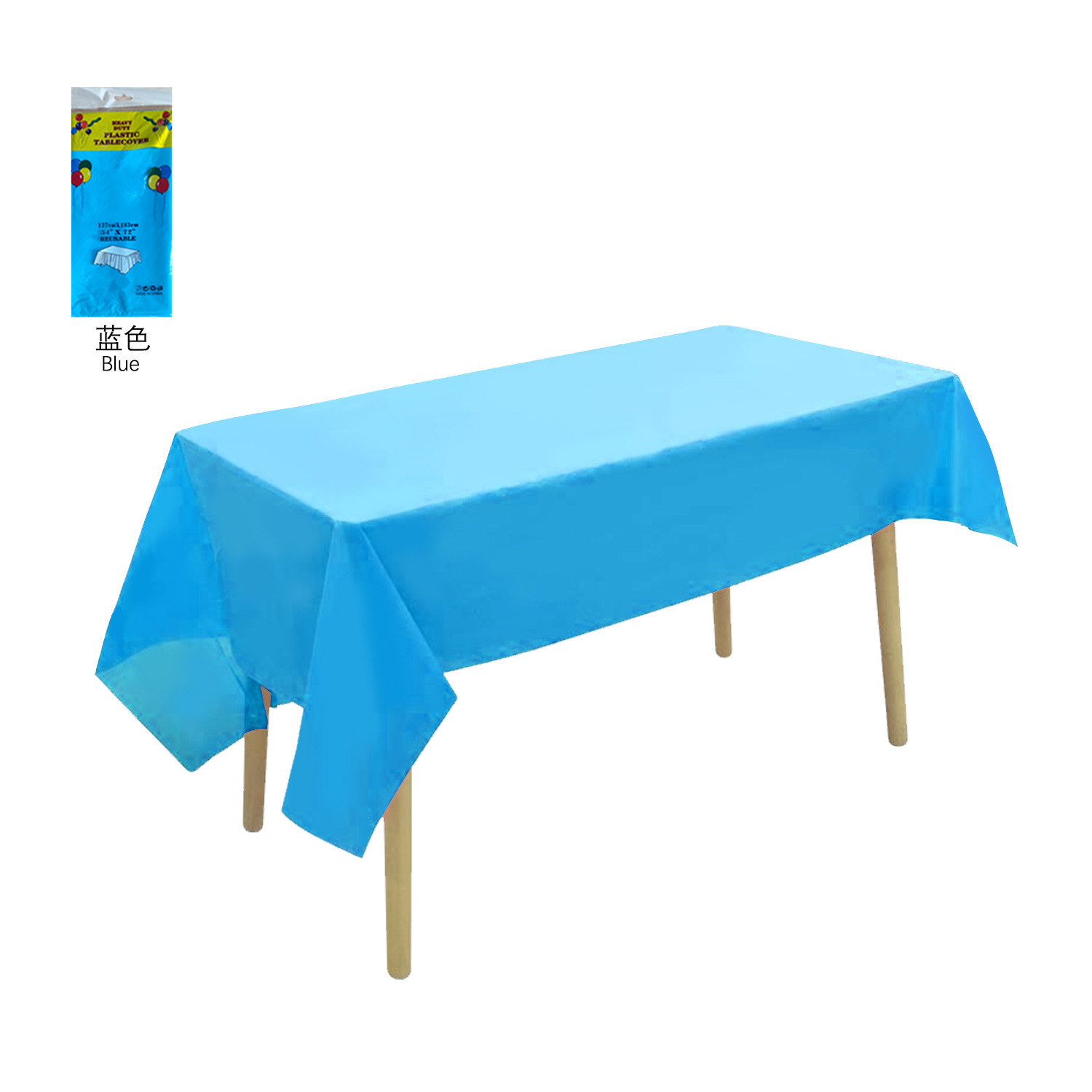Mantel Desechable Rectangular 137 x 183 cm de Plástico PE para Fiestas