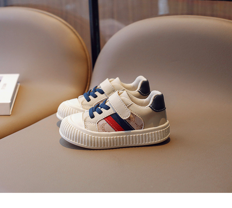 Children's 2024 spring children's sports Korean version casual for boys and girls Soft soled Velcro baby walking shoes_voghion.com