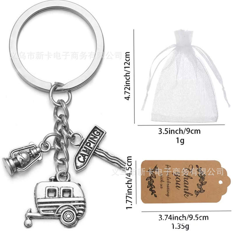 Party Favors, Camper Van Compass Keychain, Creative Keychain for Travel Enthusiasts