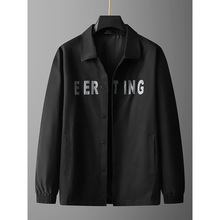 设计师原创春秋季男式新款加肥加大码工装翻领夹克防风保暖男士商