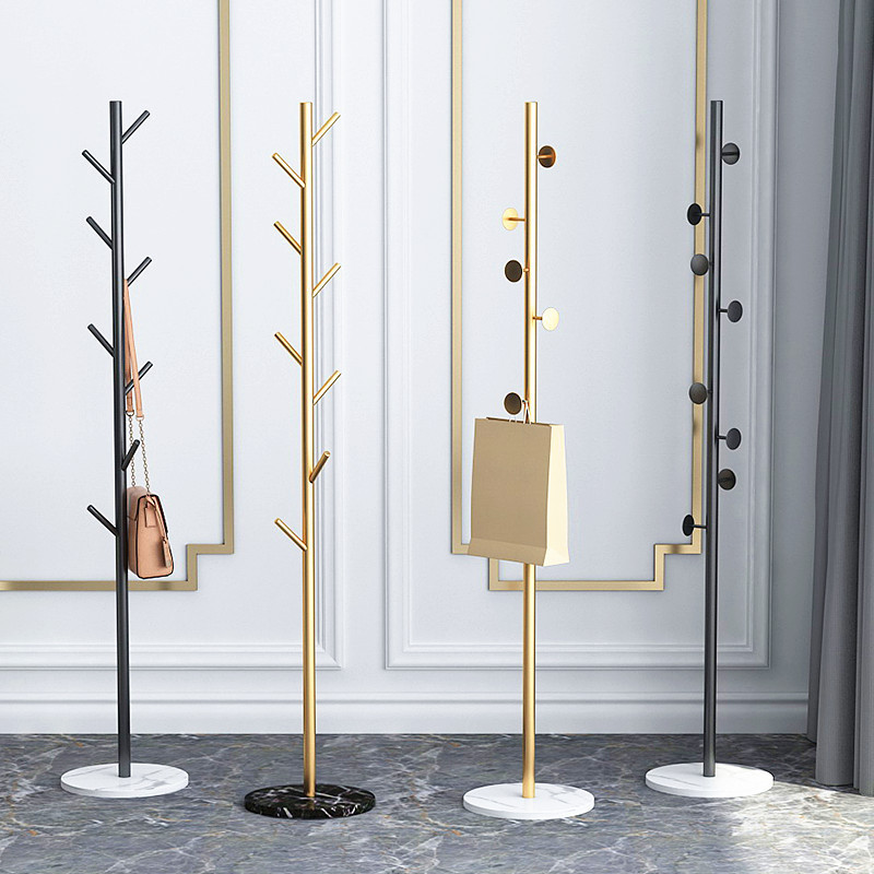 Simple Floor-Standing Clothes Rack for Home Use, Living Room Entryway Bag Coat Rack, Modern Light Luxury Internet Celebrity Room Clothes Hanger