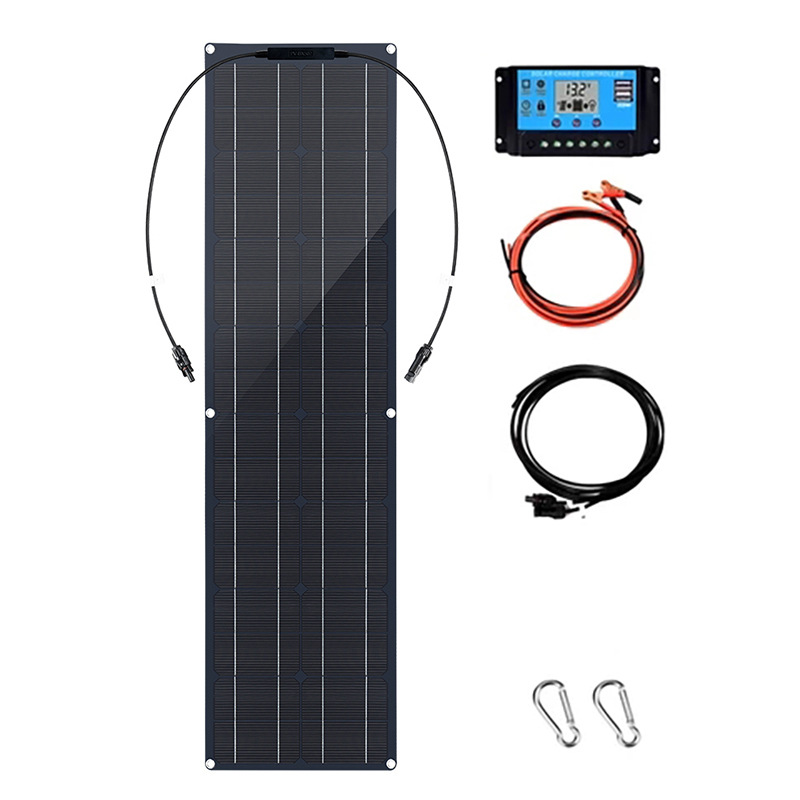 Panel solar transfronterizo 100W18V conjunto de controlador para baterías de automóviles, yates, RV camping