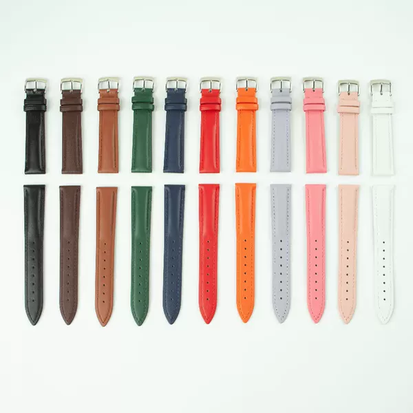 Factory wholesale leather strap head layer cowhide plain stitch watch strap nappa leather apple women's leather strap